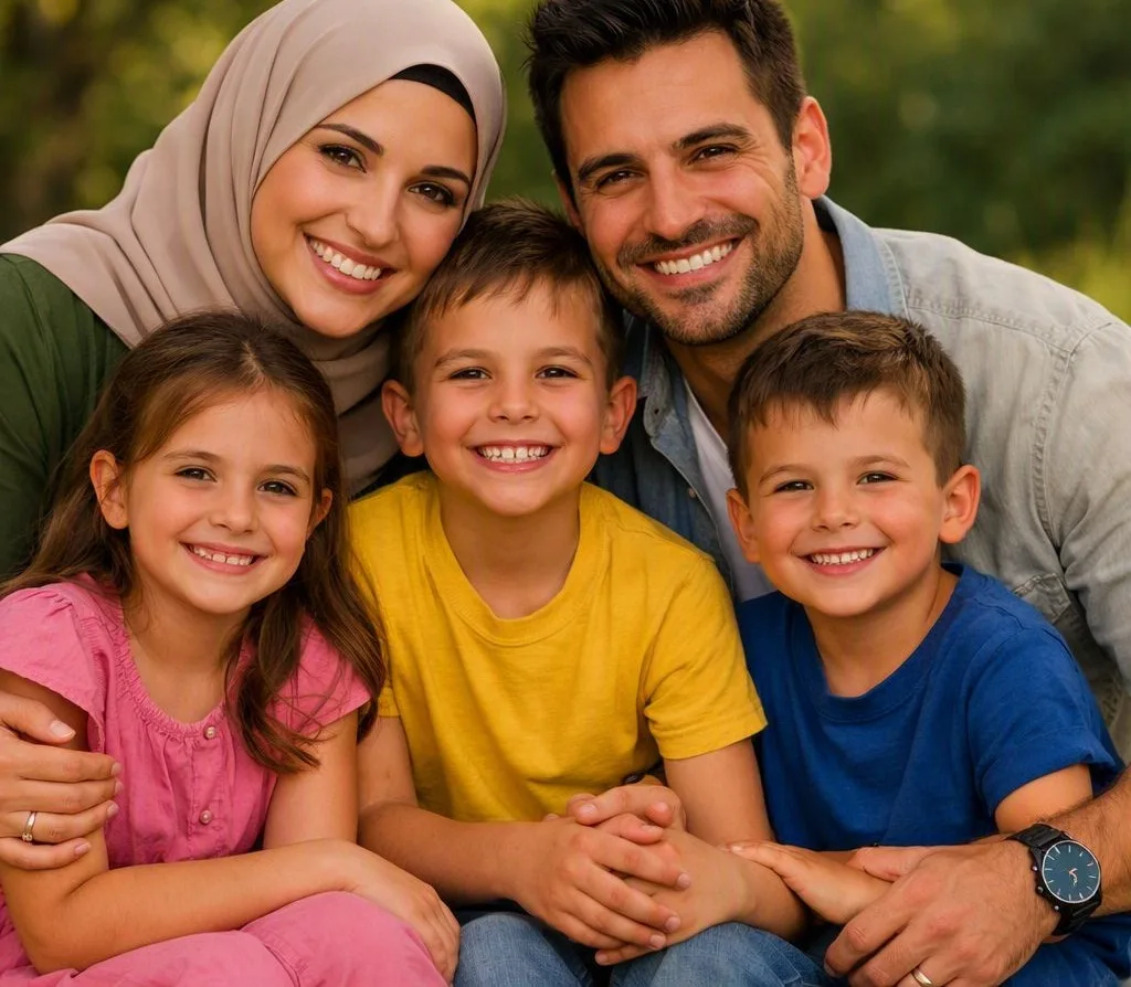 Birlikte vakit geçiren bir aile